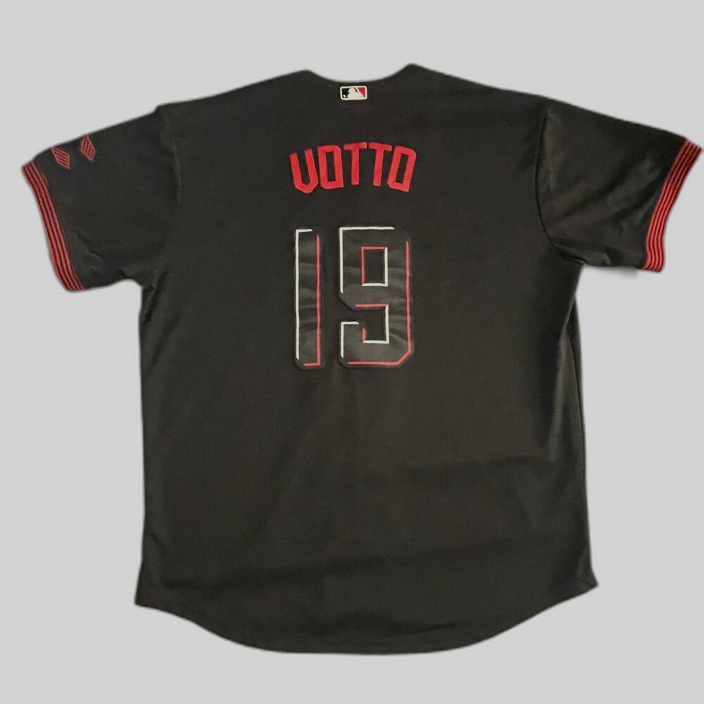 Nike Cincinnati Reds Joey Votto #19 Black MLB Baseball Jersey Men’s 3XL - Picture 4 of 9